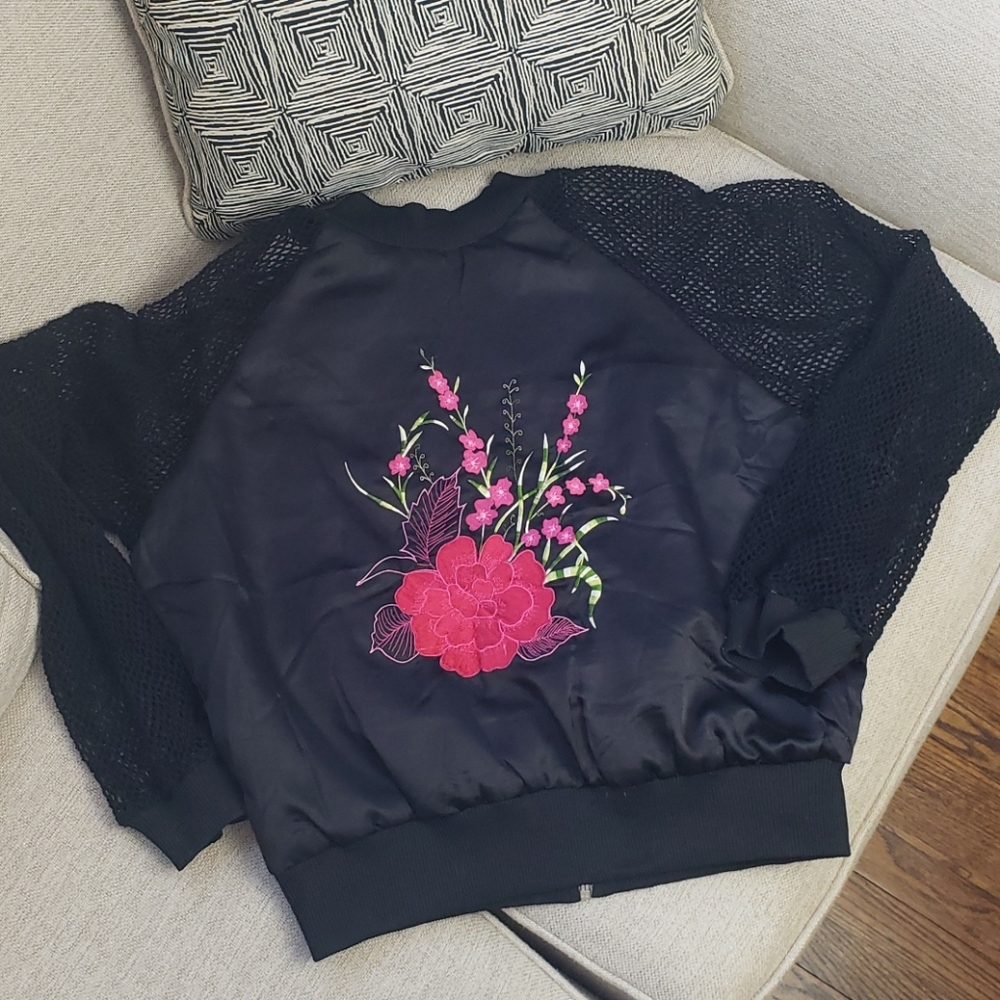 Satin bomber jacket